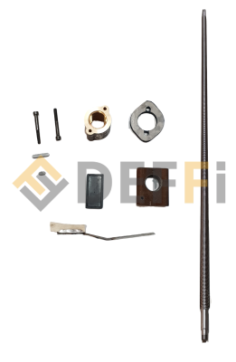 4448124-Vis motrice équipée
Comprend :
1 vis motrice nue 4440113
1 écrou porteur 4440622 + 2vis CHC M8x70
1 écrou de sécurité 4440116
1 patin anti Bruit 4440045
1 porte feutre 4448018
1 clavette 4440092
1 clavette 4460031
1 ensemble 4441088