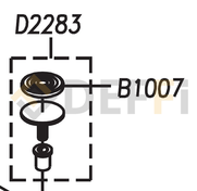 D2283-Plateau complet
Plateau avec un trou pour goupille à l'extrémité de la tige filetée pour blocage en hauteur
Possibilité de bloquer le tampon avec un jonc DDK0616

Contient les références :
B1007
B1005
B1006
B0061