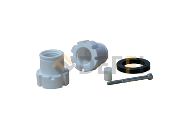 4448198-Ensemble écrou porteur + écrou de sécurité
comprend :
- 2 écrous plastique M40x5 Z.15.81.130
- 1 rondelle 4441006
- 1 entretoise 4441009
- 1 vis 9004090
