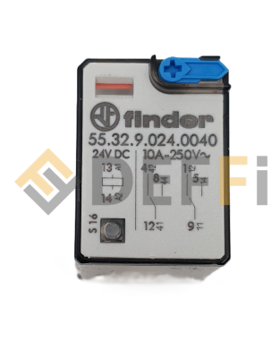 B5291-Relais finder 24VDC 55.32.9.024.0040
Inclus dans la platine B5294R
2 rangées de 4 pôles