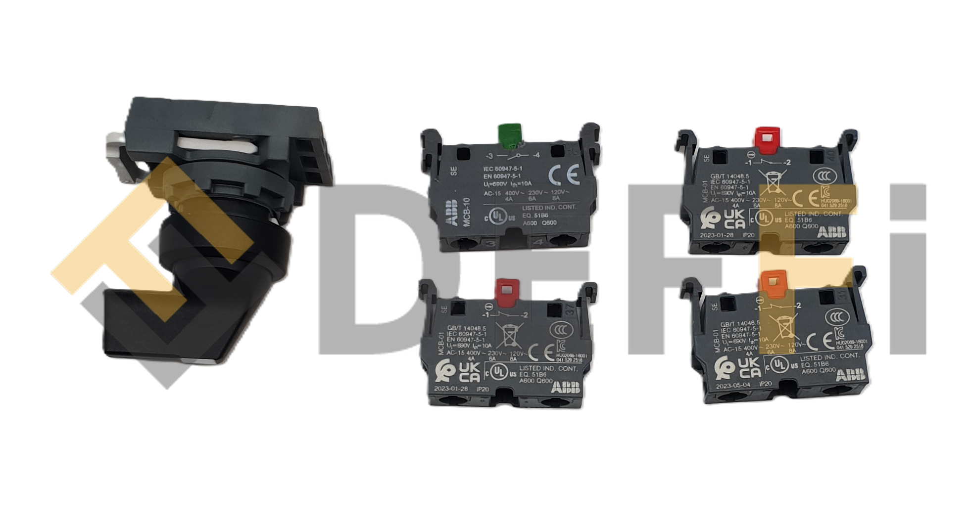 9332476-Bouton tournant
Composé de 3 contacts NC et 1 contact NO

ATTENTION: 

Pour un pont 4939011 prendre KCC2476NM-N
Pour un pont 4939031 prendre KCC2476NM1-N