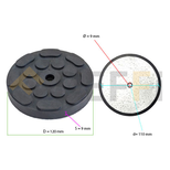 TPN1202-Tampon caoutchouc pour pont ath d120 avec plaque metallique