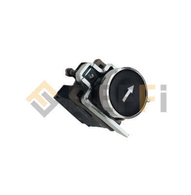 OMCAABM000155-PULSANTE COMPLETO: PULSANTE NERO+BASE+2 CONTATTI NO